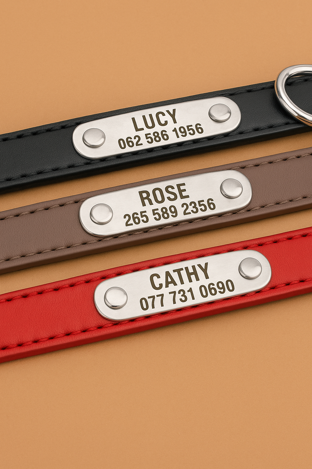 „Personalisiertes Hundehalsband aus Kunstleder – robust & hochwertig“